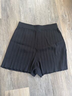 Bae. The Label Wild Heart Ribbed Elastic-Waist Maternity Shorts